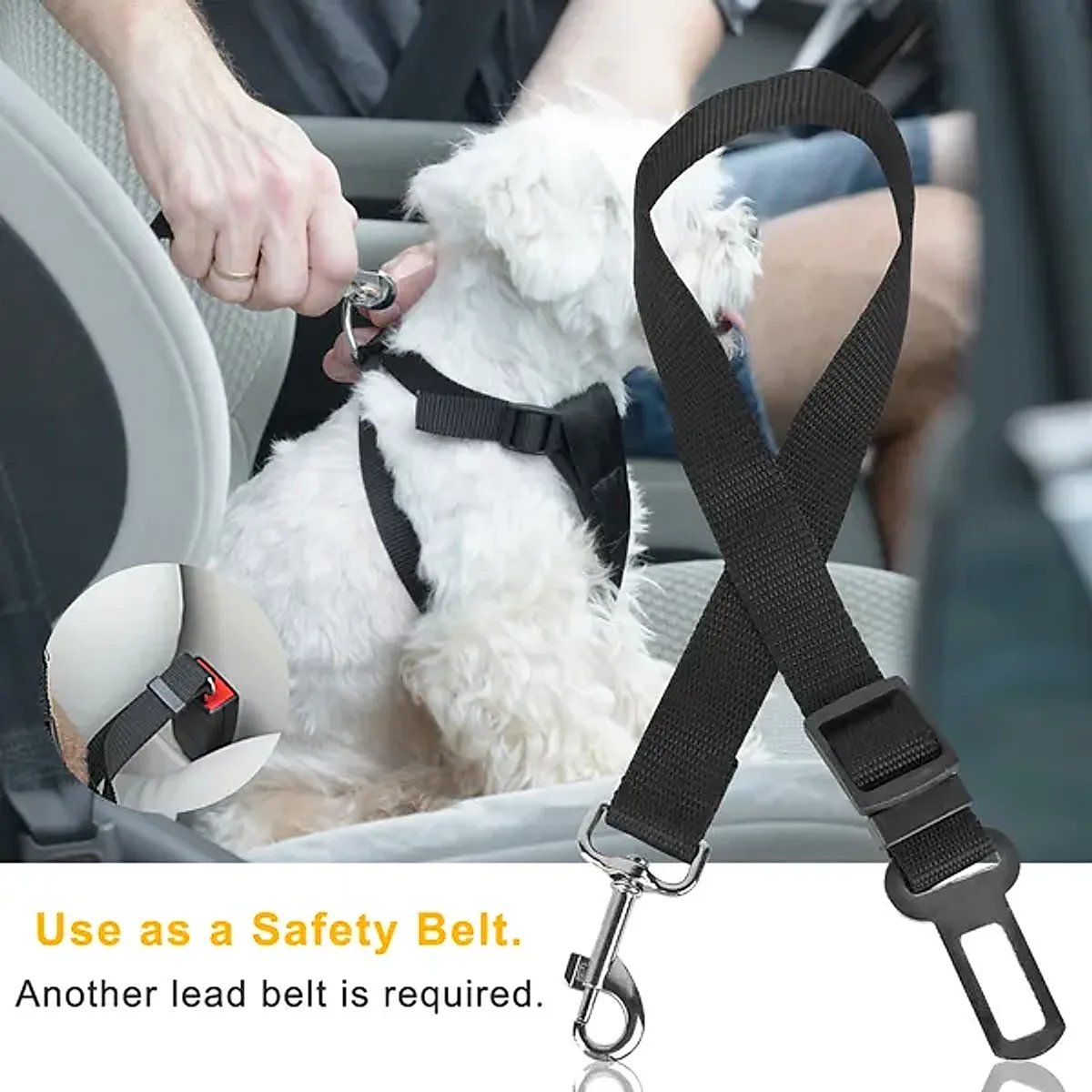 2Pcs Pet Dog Seat Belt Leash Adjustable Pet Dog Cat Safety Leads Harness - Image 4