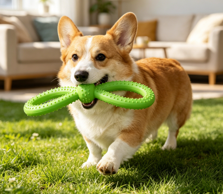 Dog Rubber Dental Chew Ring Toy - Teeth Cleaning - Image 6